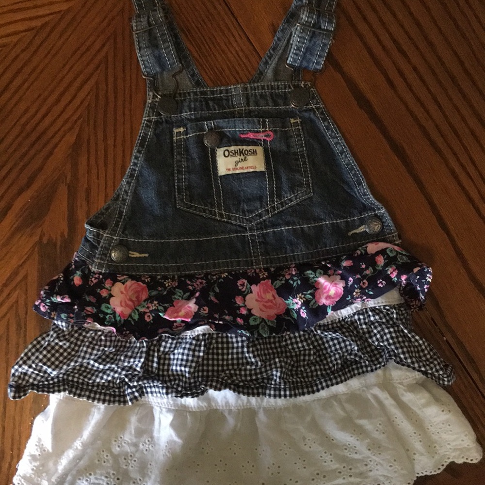 Denim overall dress